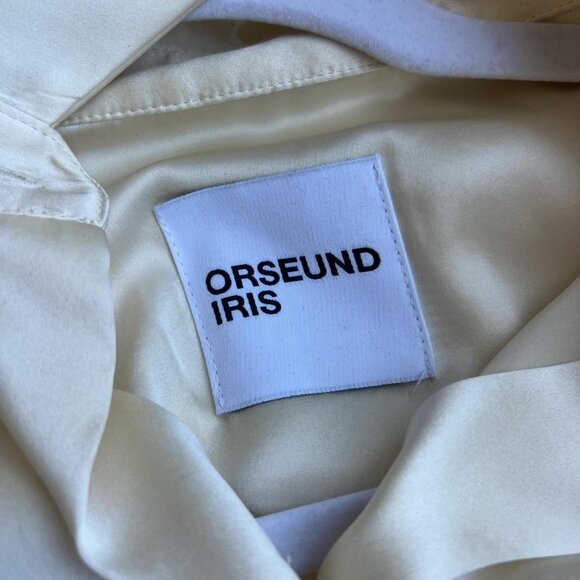 Orseund Iris 100% Silk long sleeve top ivory cream white blouse size XS - Picture 6 of 6